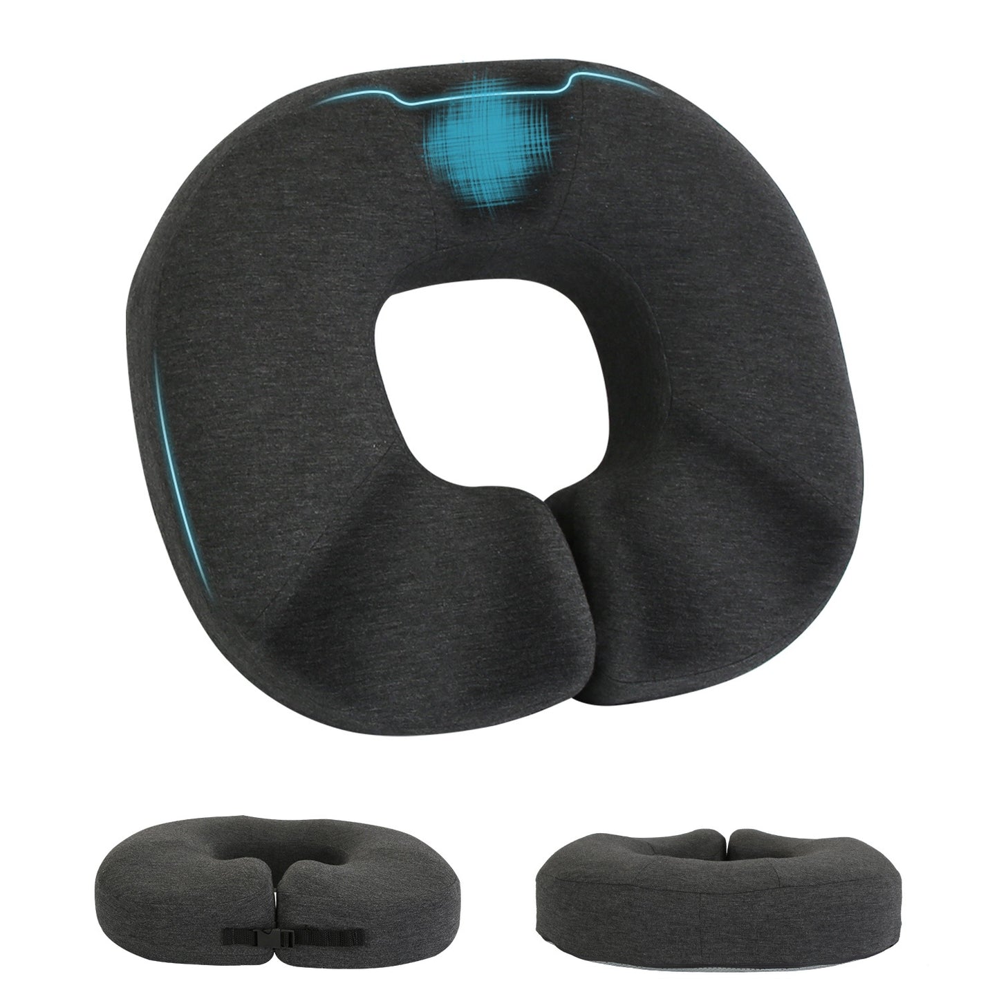 1Pc Donut Pillow Seat Cushion Memory Foam Donut Chair Cushions Ergonomic Seat Cushion Pad For Coccyx Prostate Sciatica Pelvic Floor Pressure Sores Office Home Use